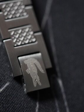 Lacoste Metropole Silver Stainless Steel Bracelet 8"